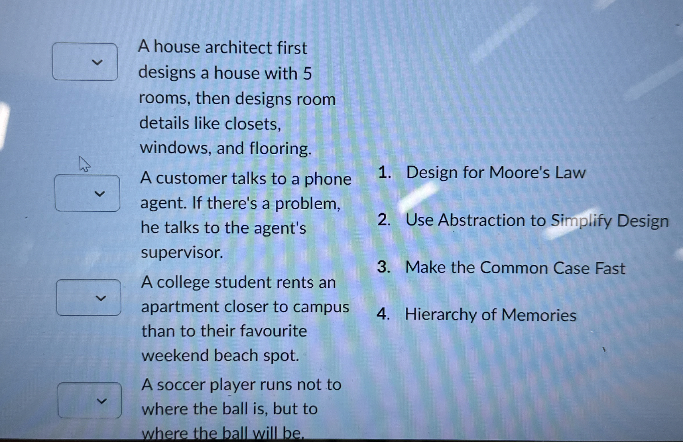 A house architect first designs a house with 5