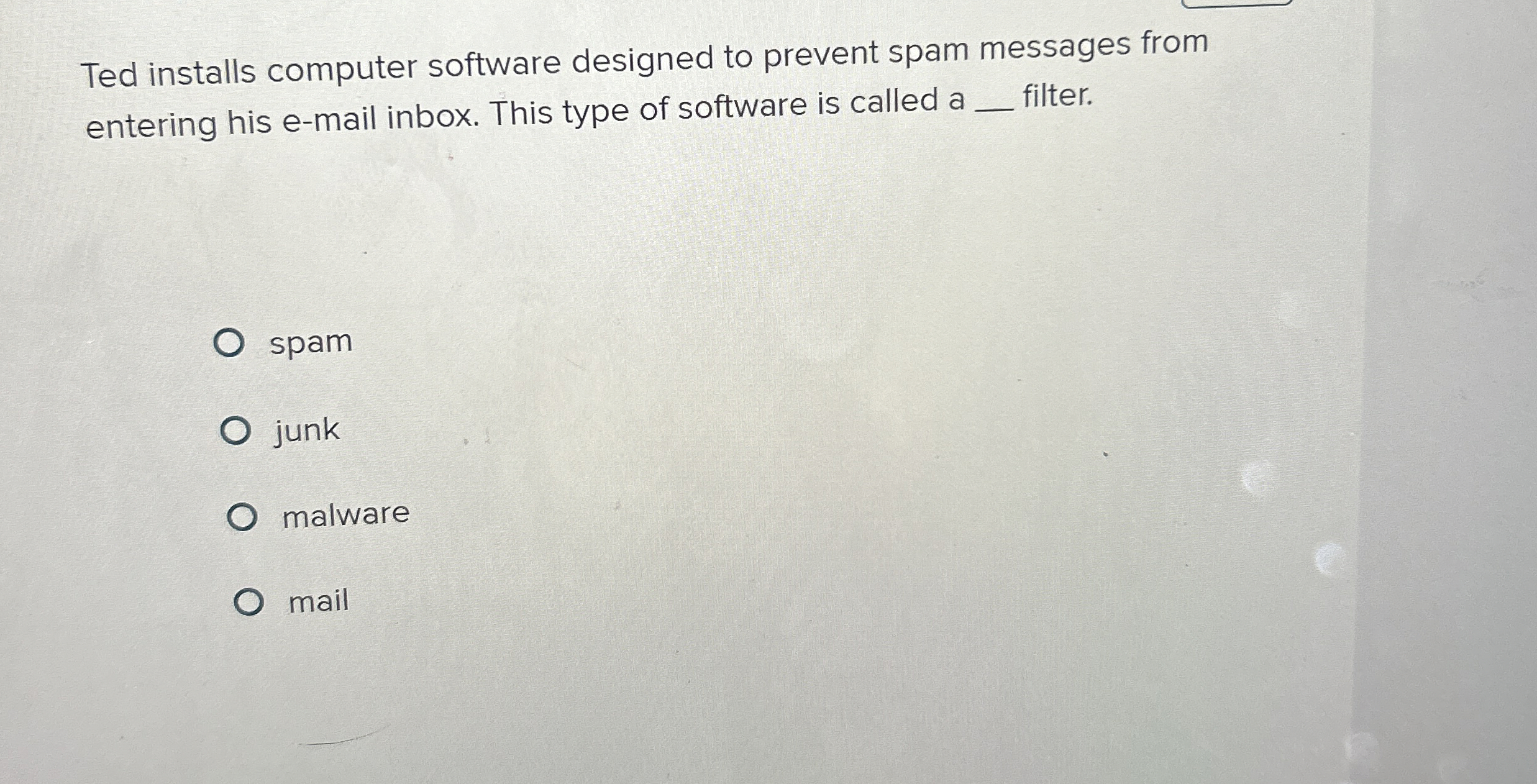 Ted installs computer software designed to