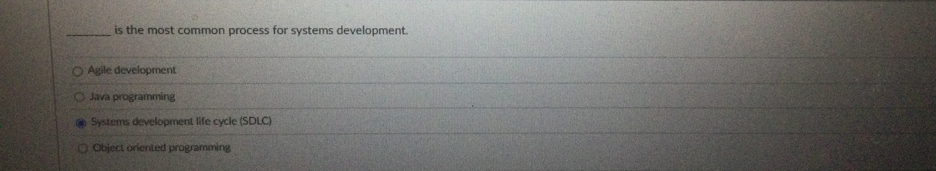 is the most common process for systems