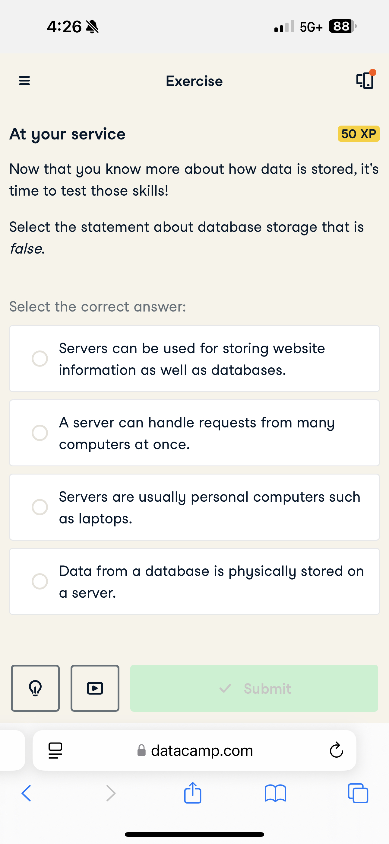 Exercise At your service Now that you know more
