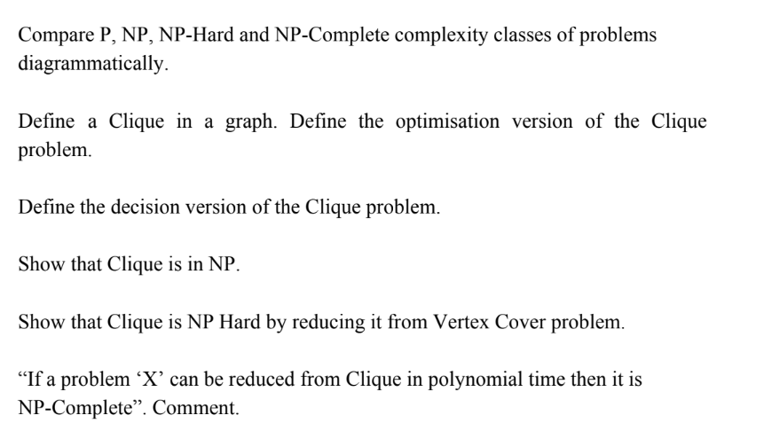 Compare P , NP , NP - Hard and NP - Complete