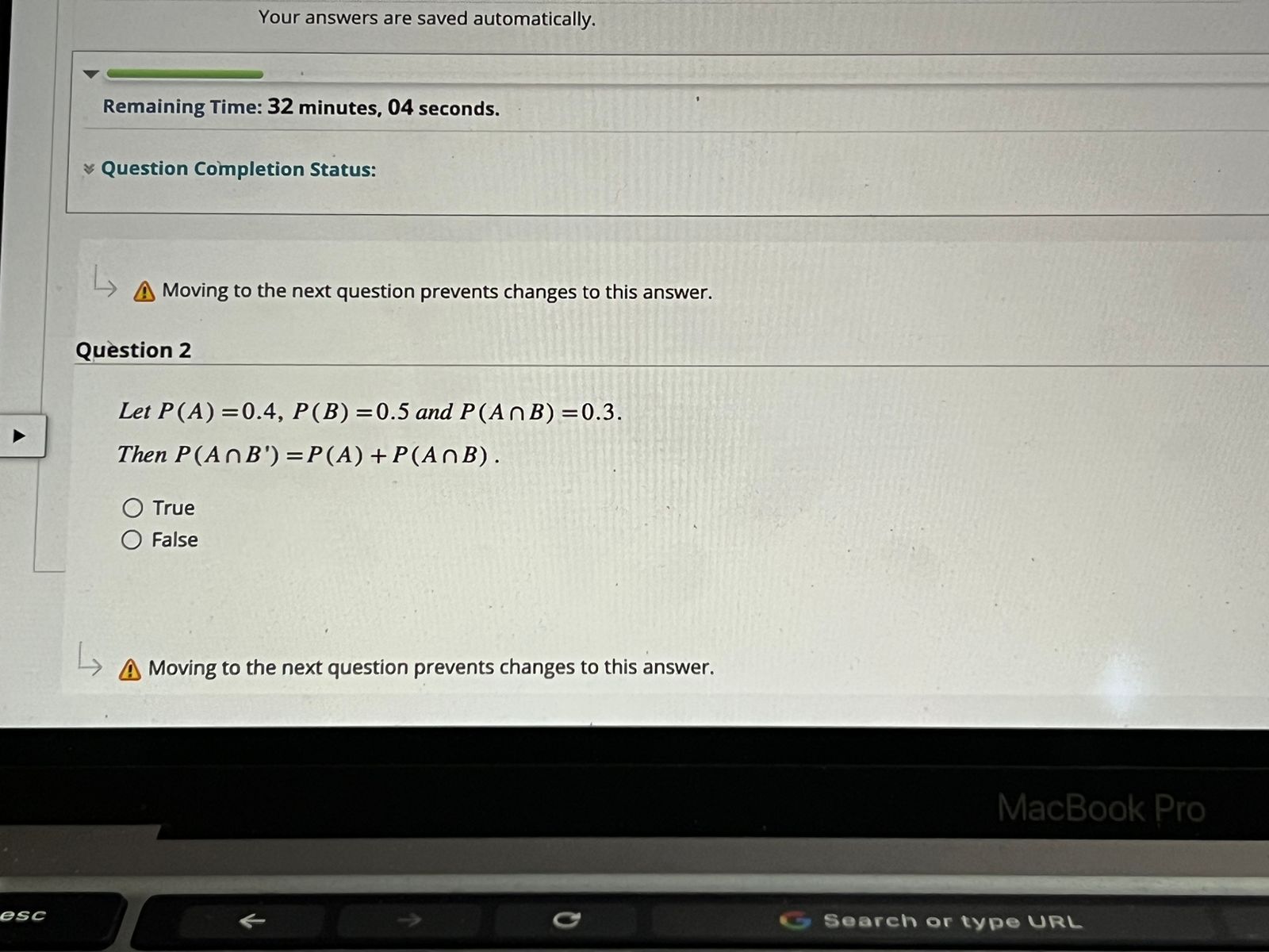Your answers are saved automatically. Remaining