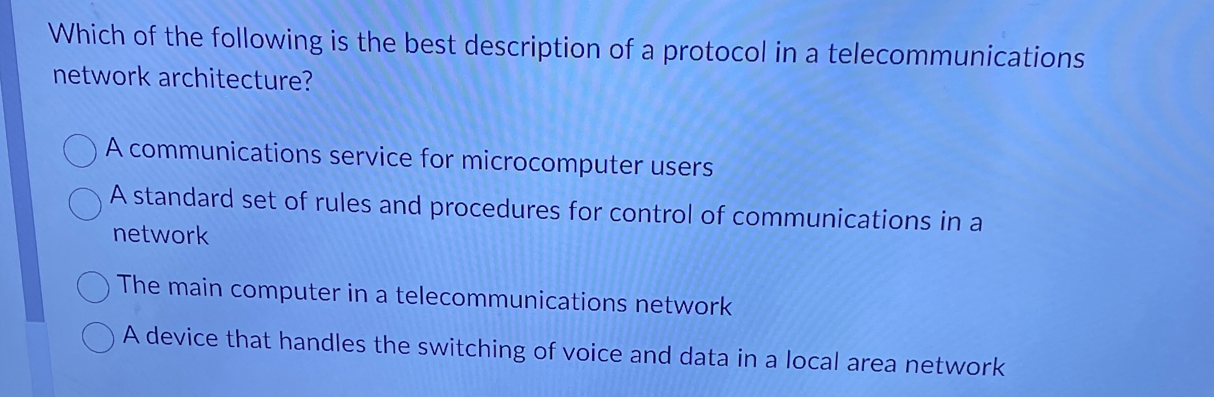 Which of the following is the best description of