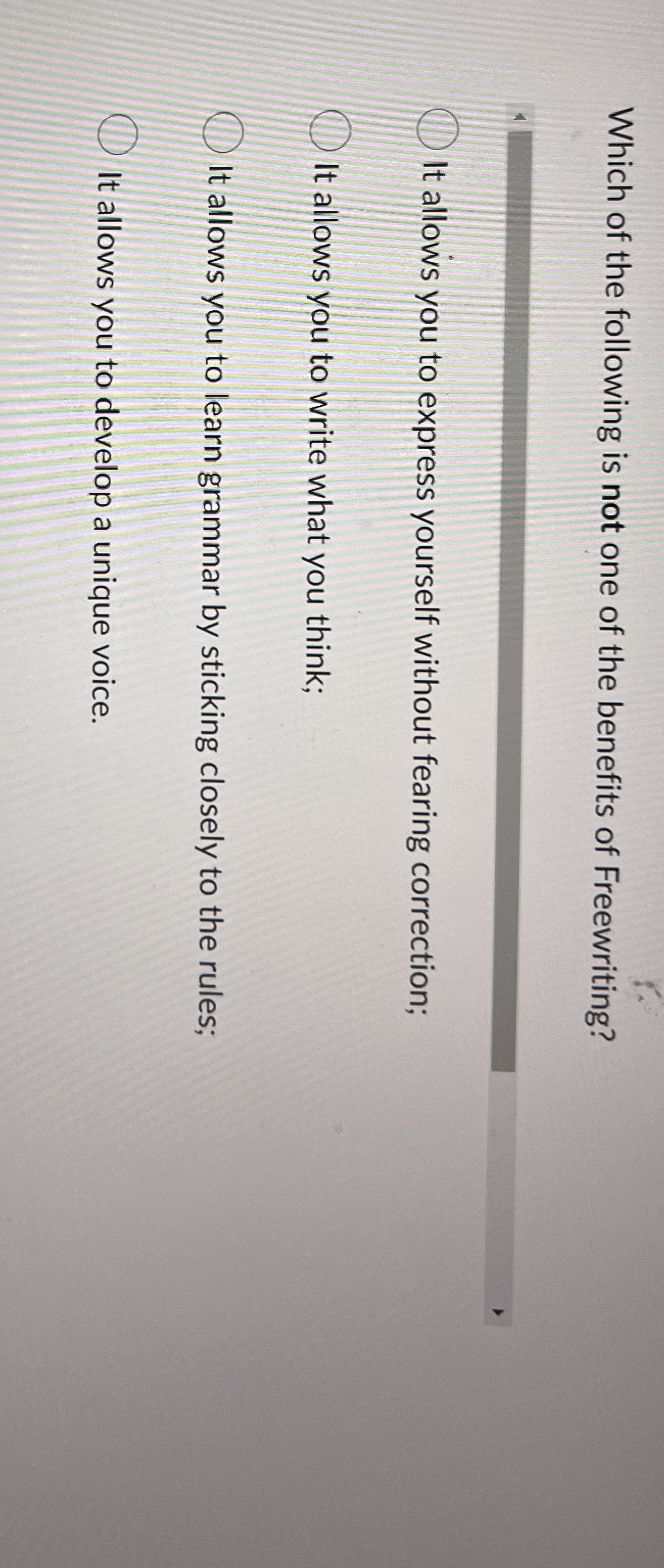 Which of the following is not one of the benefits