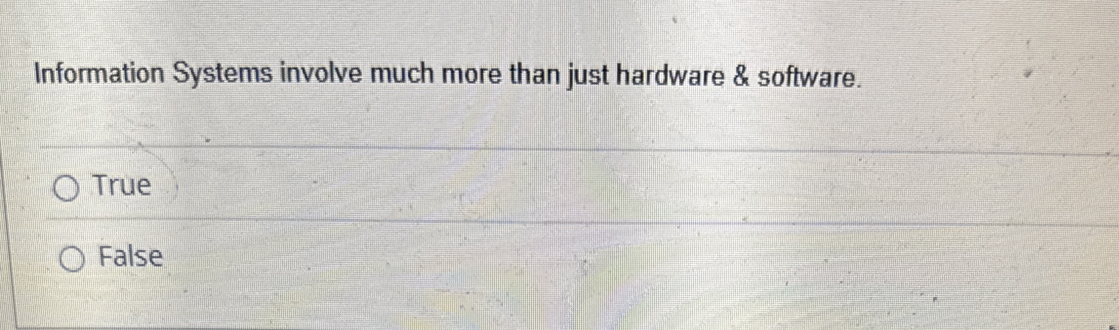 Information Systems involve much more than just