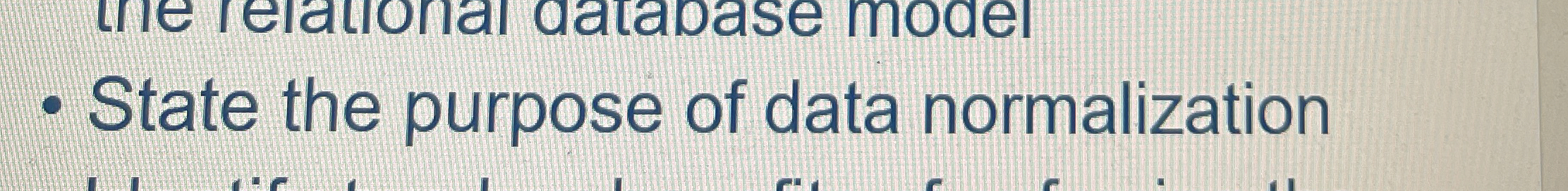 State the purpose of data normalization?