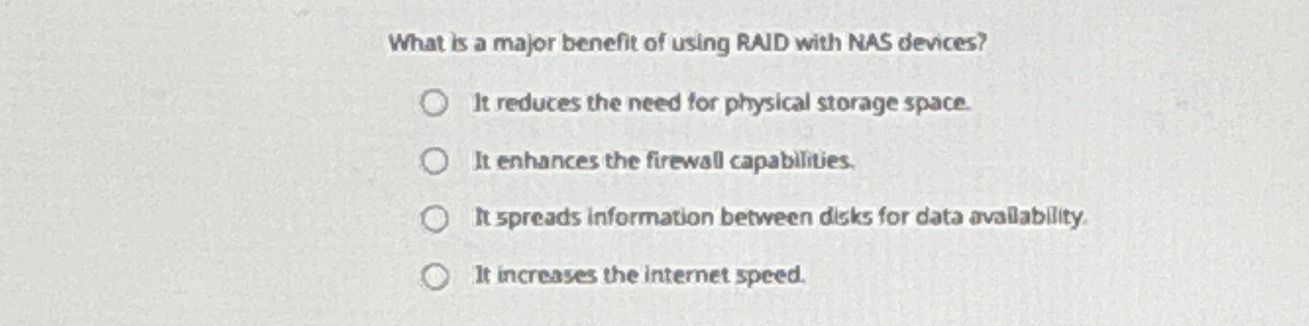 What is a major benefit of using RADD with NAS