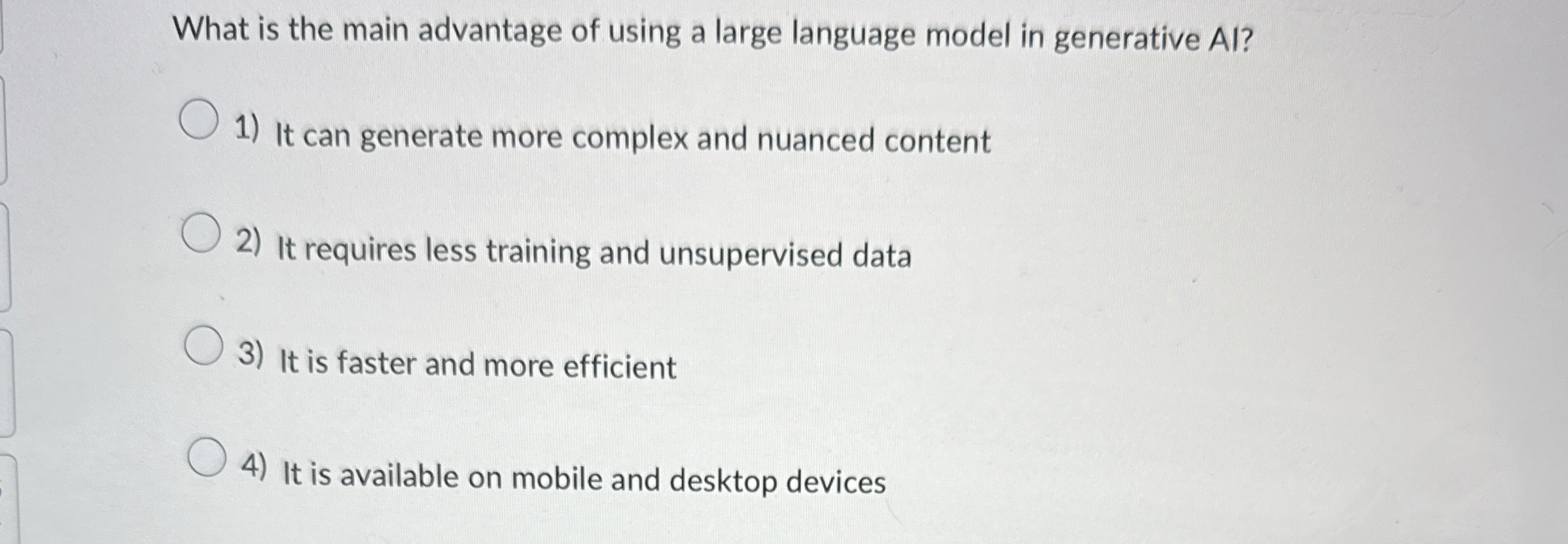 What is the main advantage of using a large