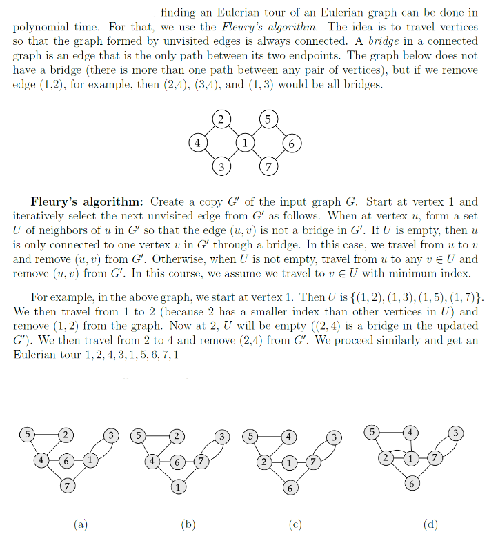 finding an Eulerian tour of an Eulerian graph can