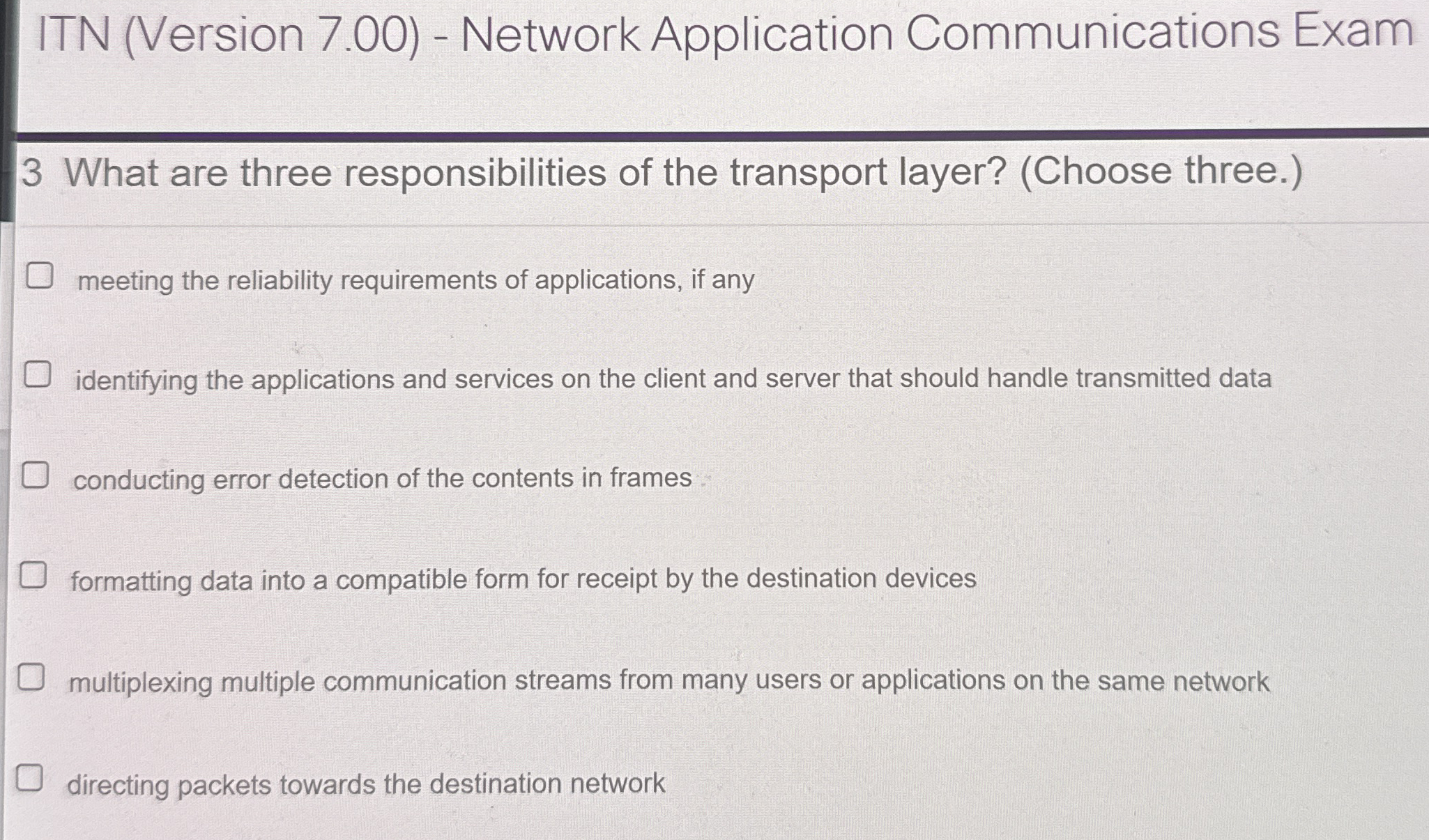 ITN ( Version 7 . 0 0 ) - Network Application