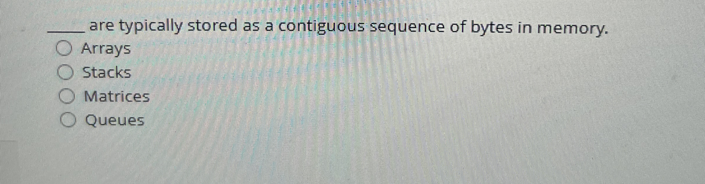 q , are typically stored as a contiguous sequence