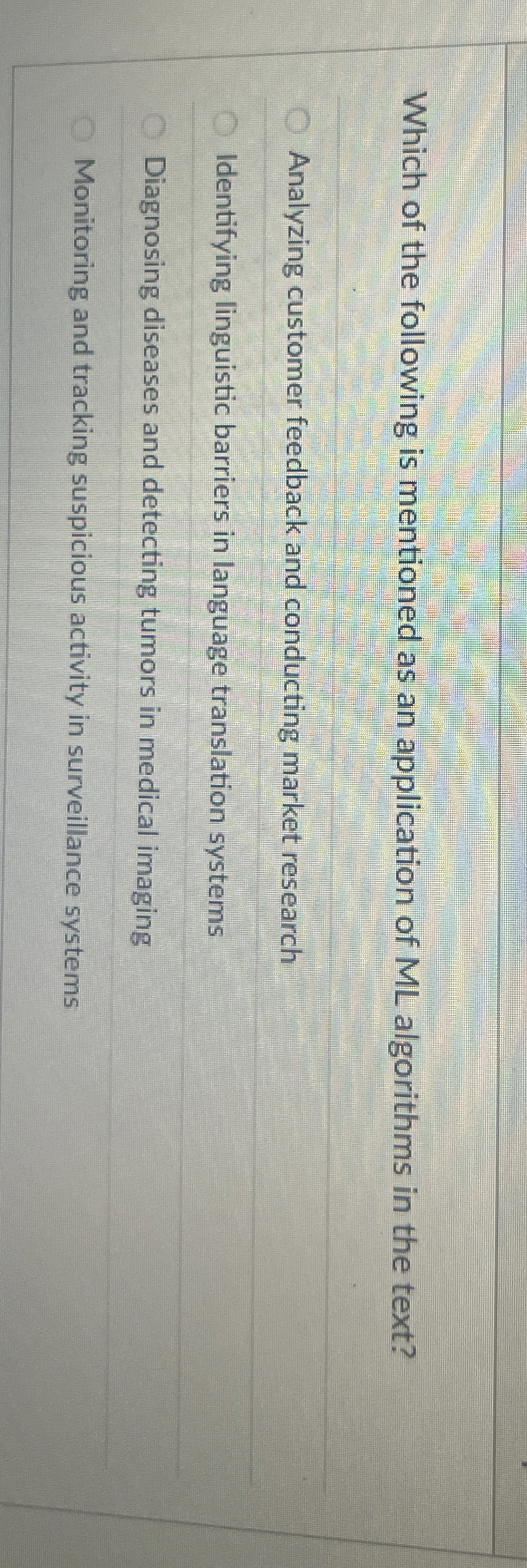 Which of the following is mentioned as an