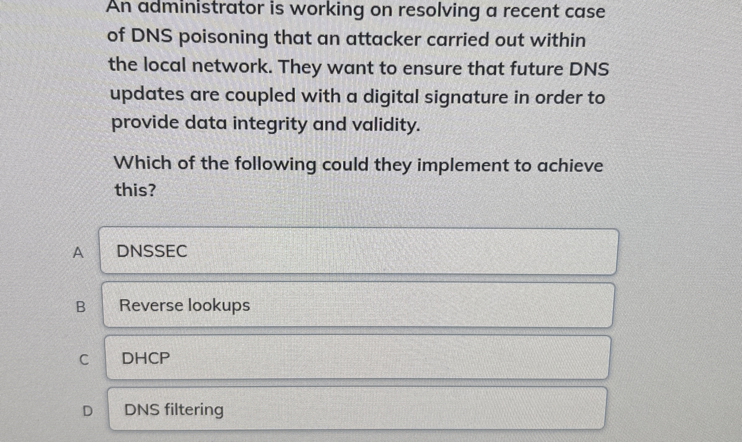 An administrator is working on resolving a recent