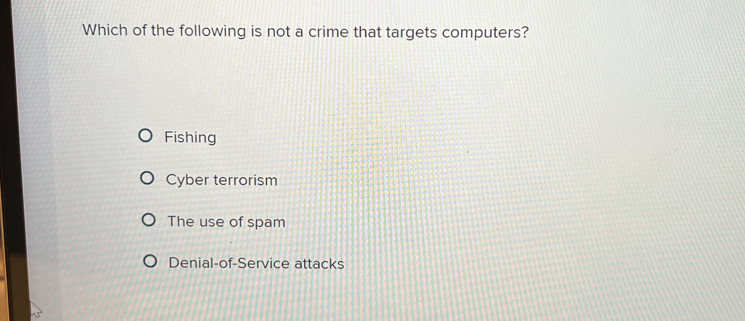 Which of the following is not a crime that