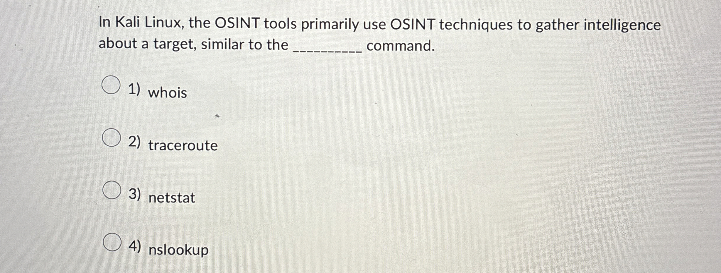 In Kali Linux, the OSINT tools primarily use