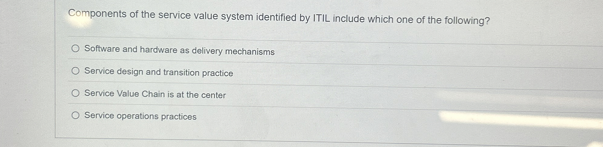Components of the service value system identified