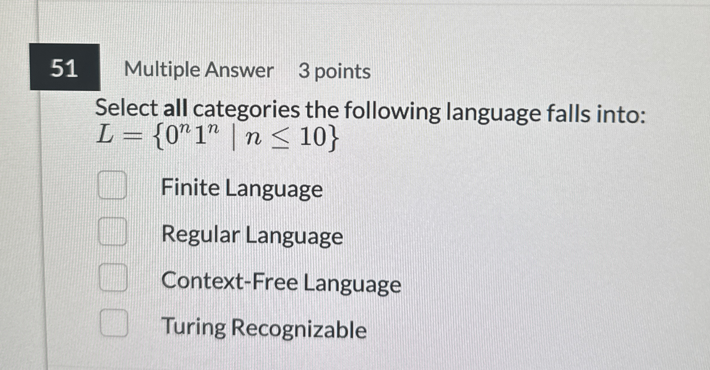 5 1 Multiple Answer 3 points Select all