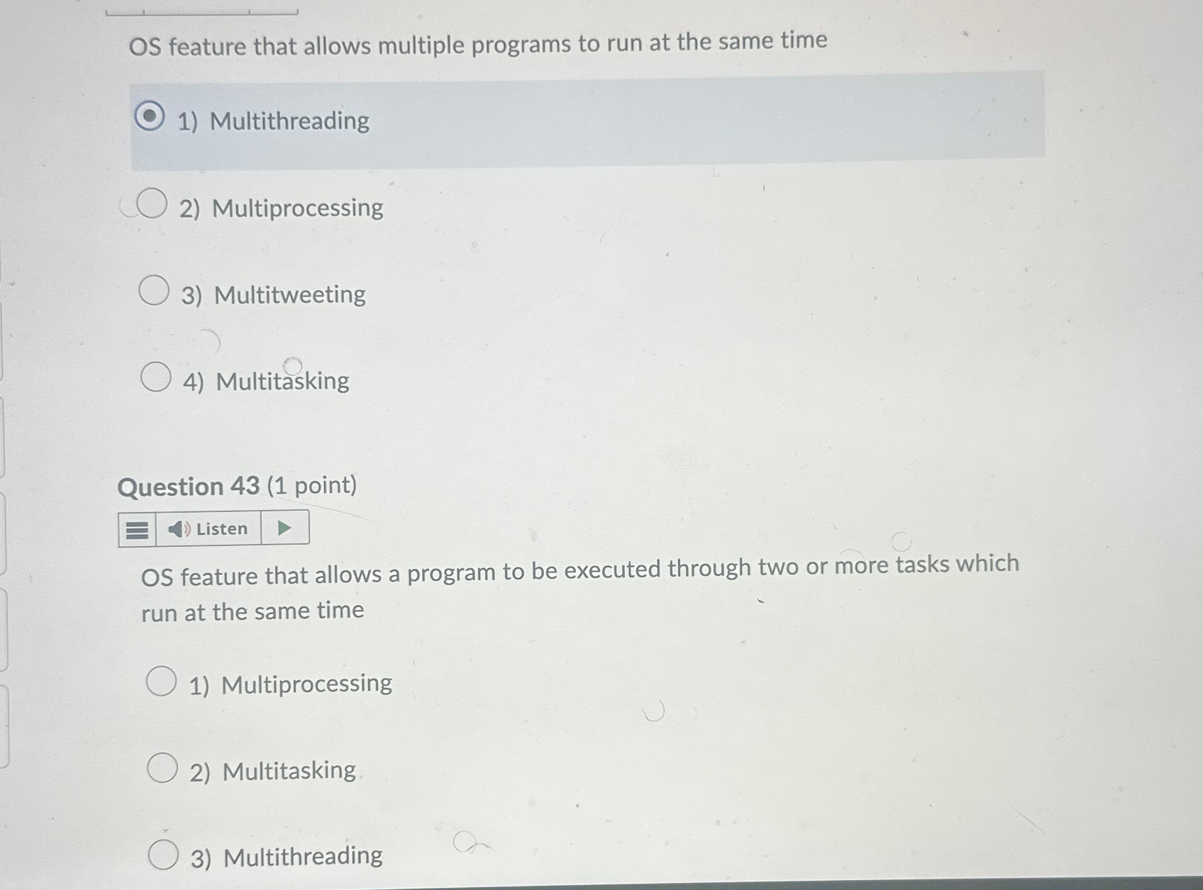 OS feature that allows multiple programs to run