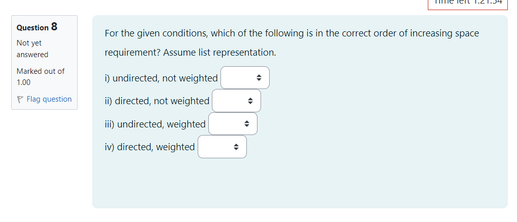 For the given conditions, which of the following