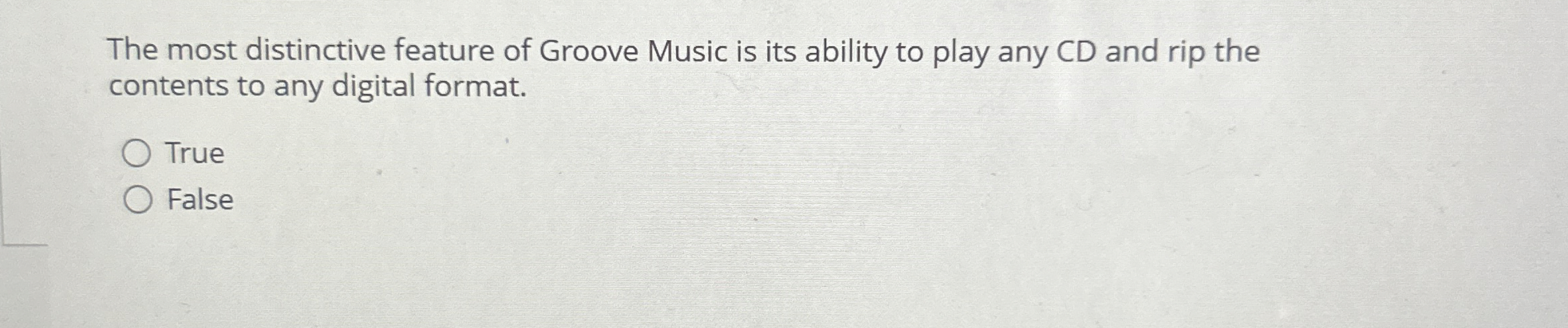 The most distinctive feature of Groove Music is