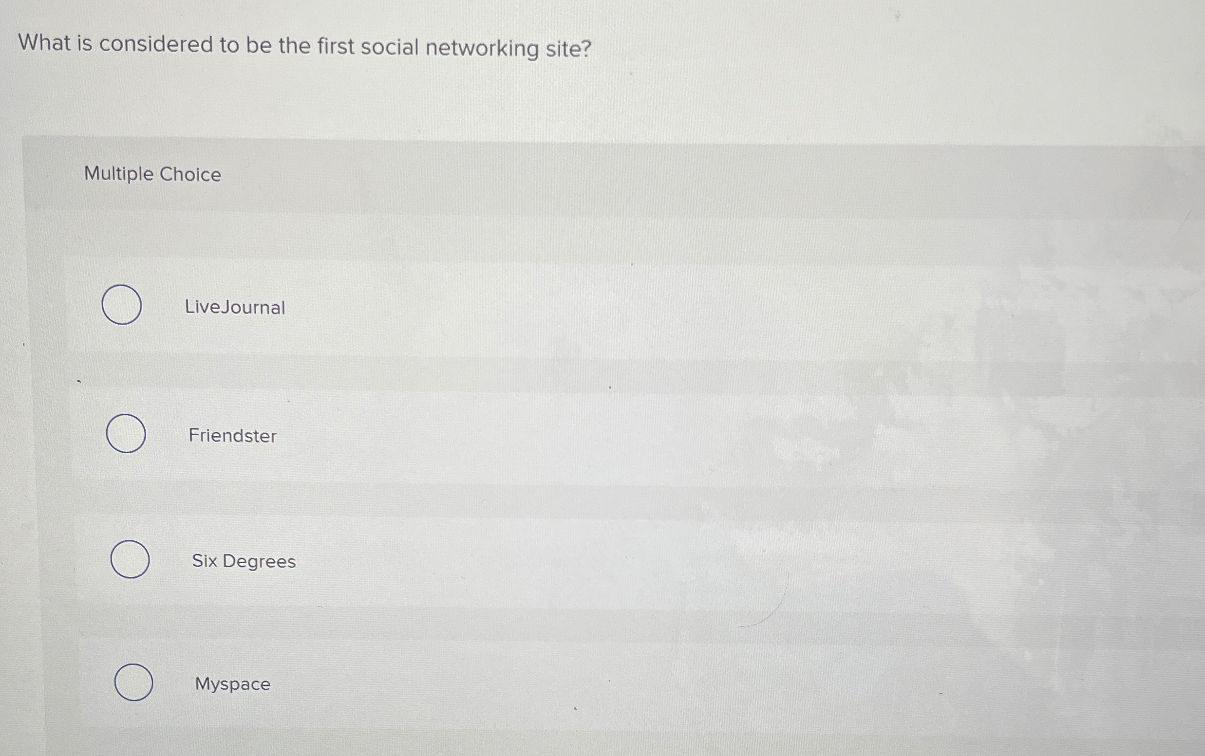 What is considered to be the first social