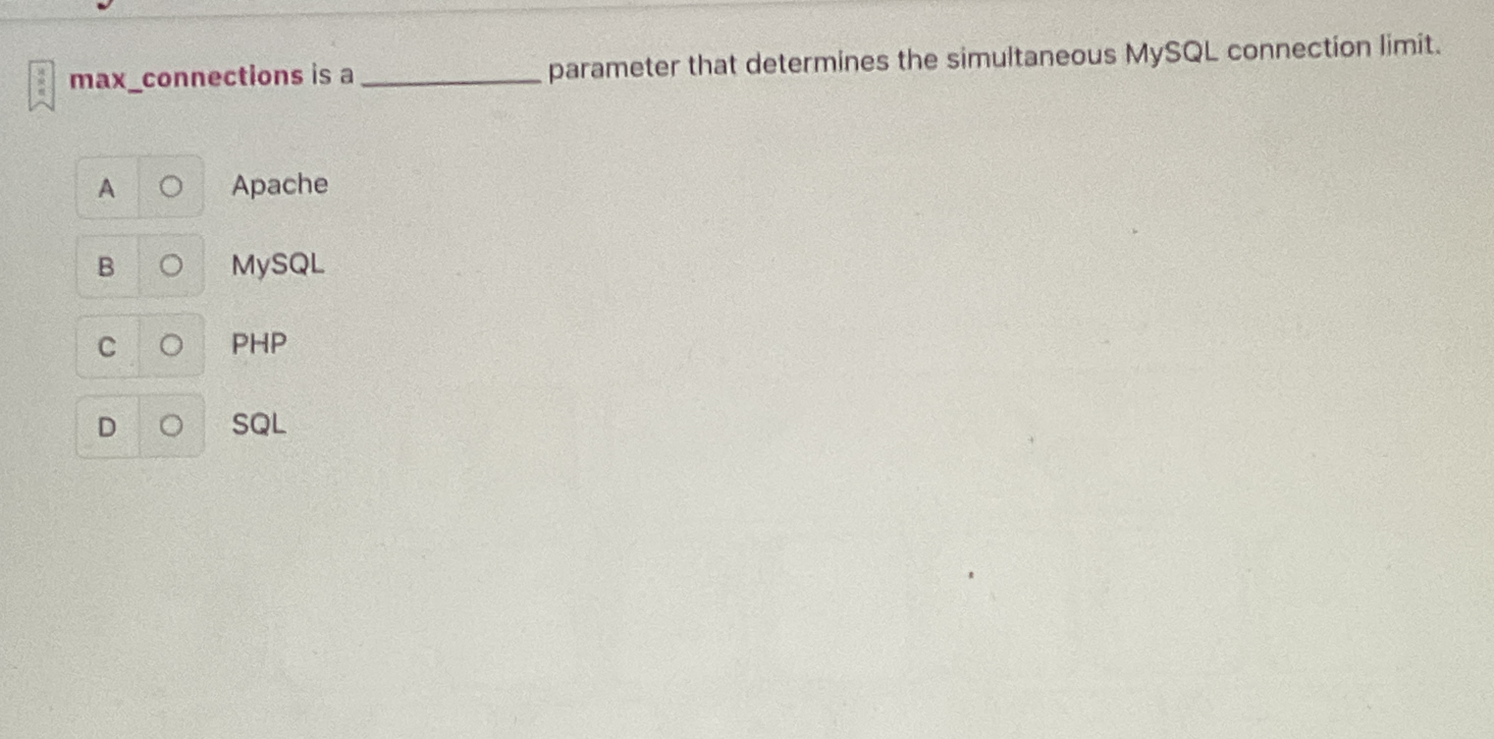 max _ connections is a parameter that determines