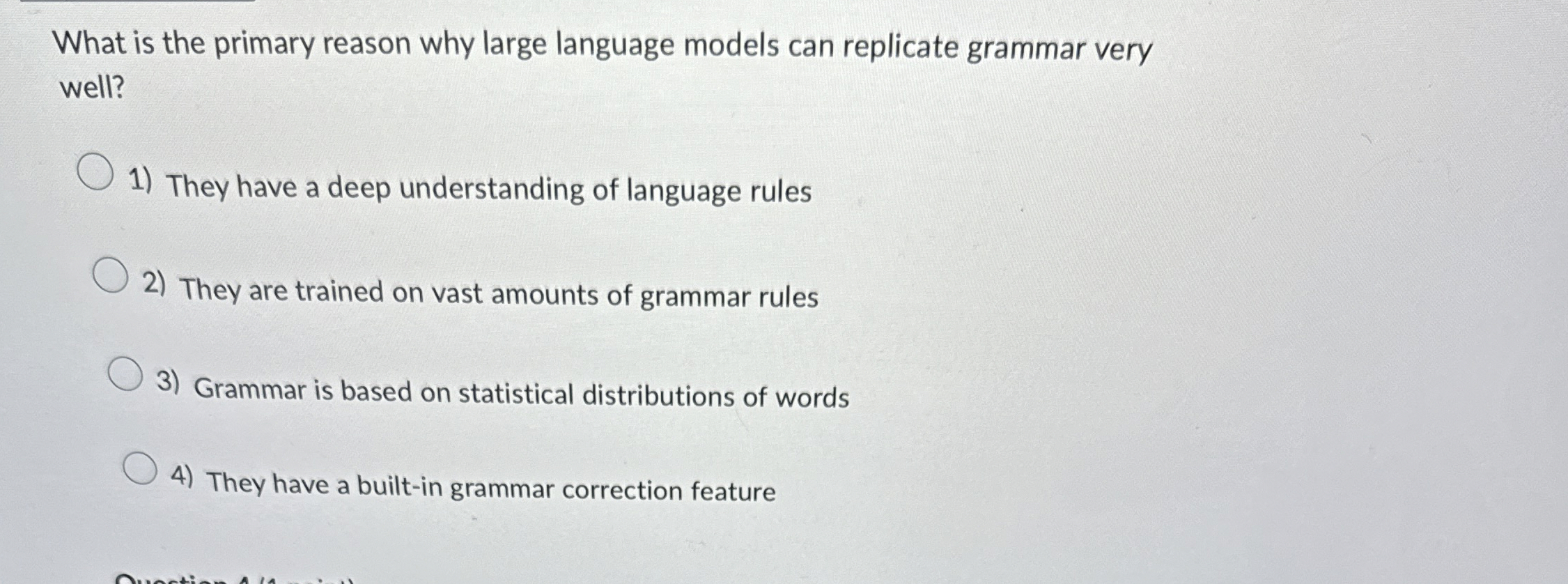 What is the primary reason why large language