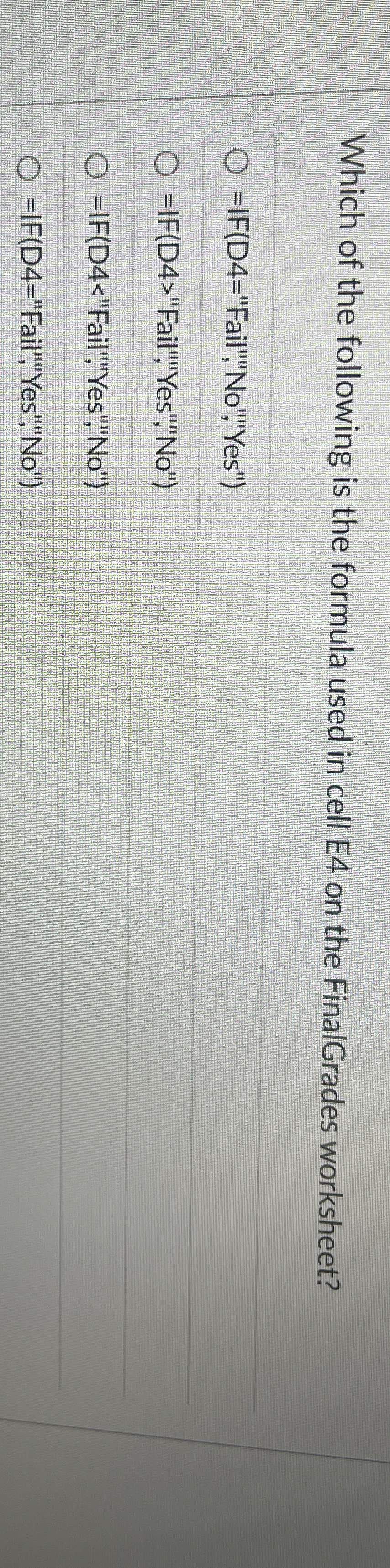 Which of the following is the formula used in
