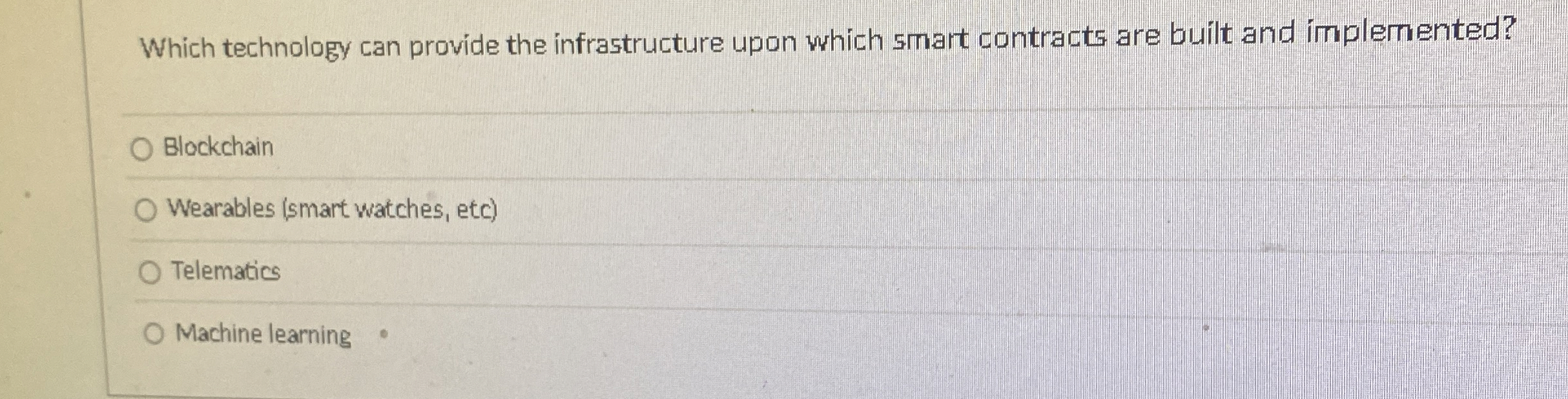 Which technology can provide the infrastructure