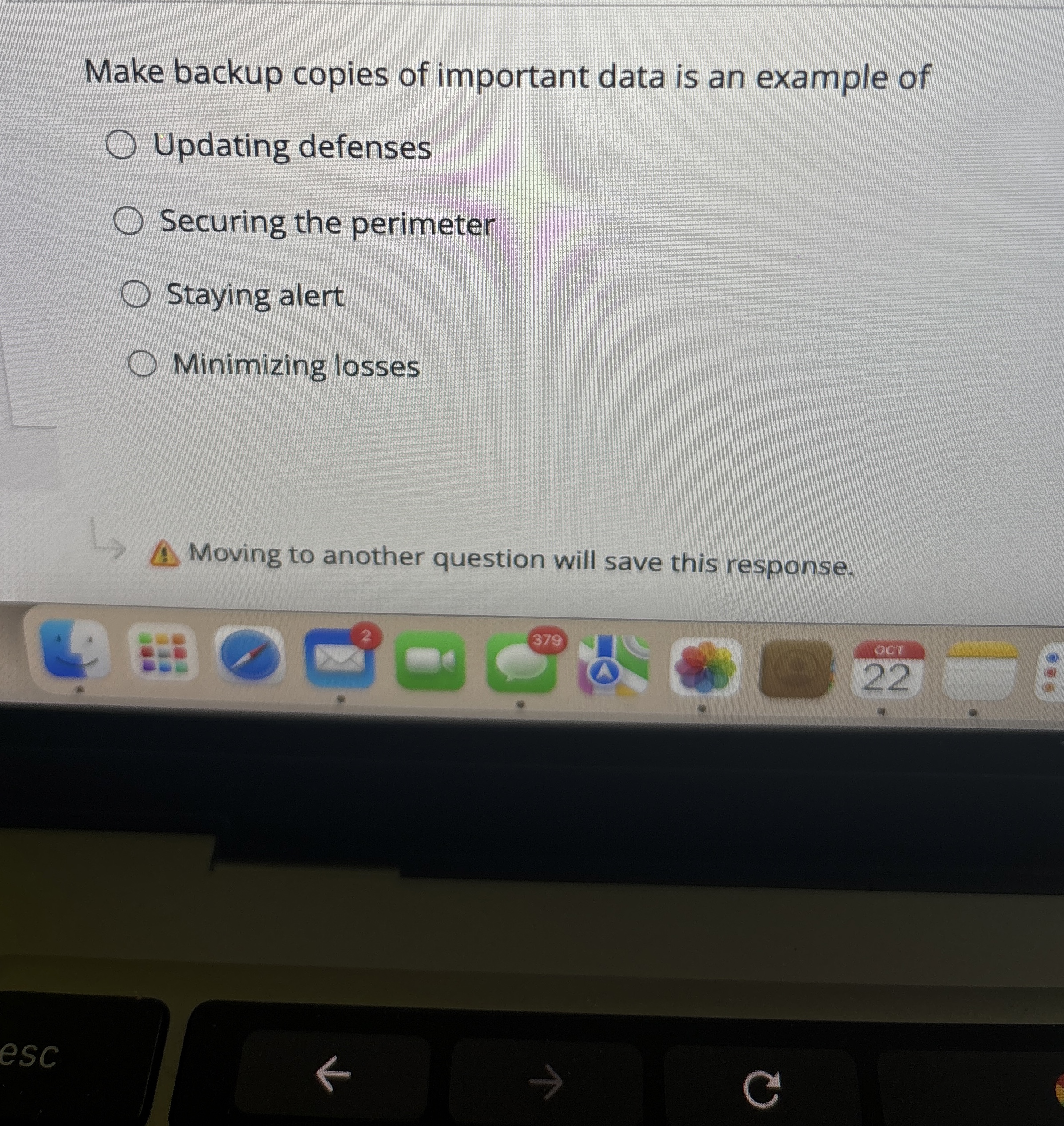 Make backup copies of important data is an