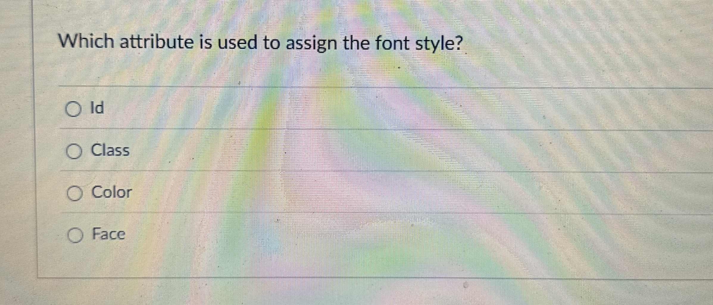 Which attribute is used to assign the font style?