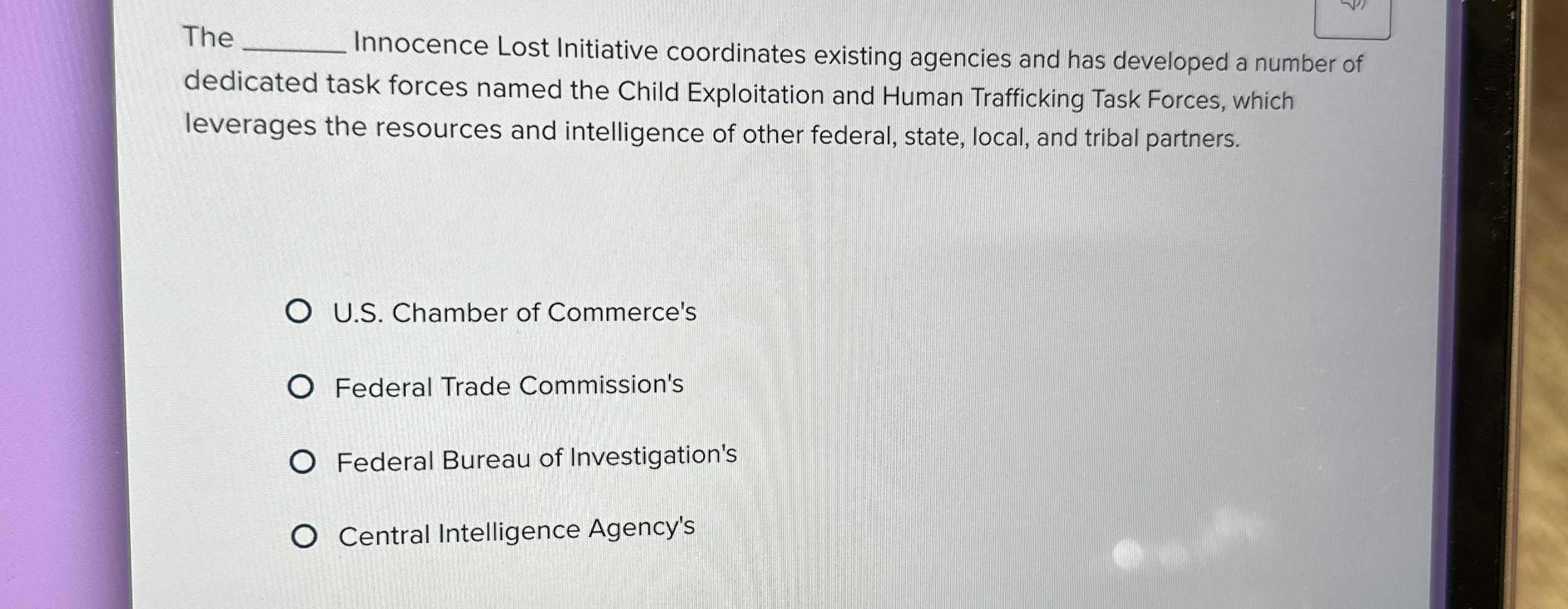 The Innocence Lost Initiative coordinates