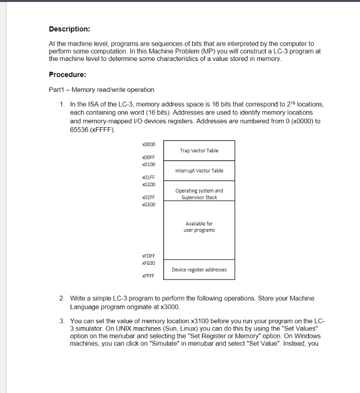 Description: At the machine level, programs are