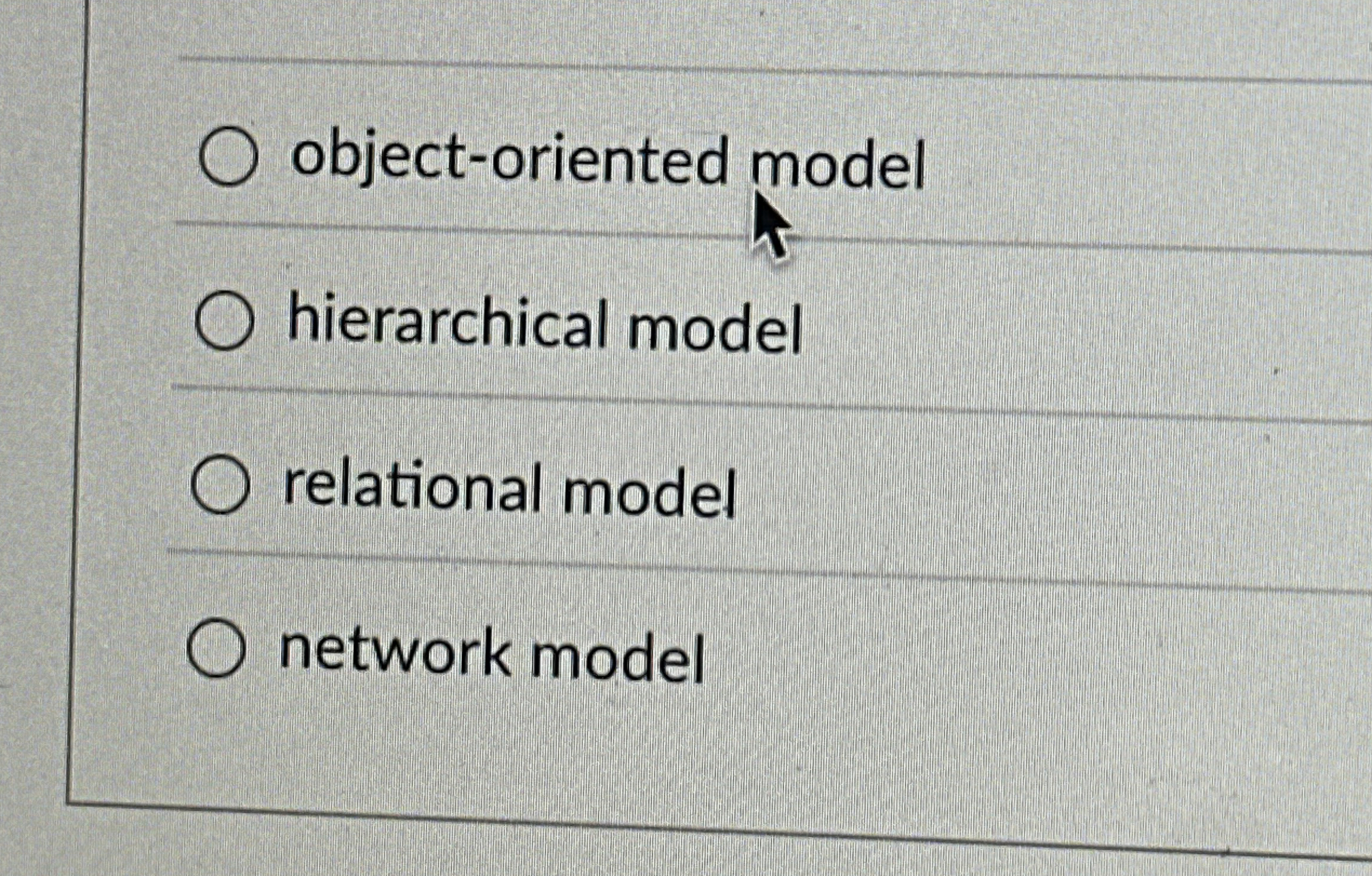 object - oriented model hierarchical model