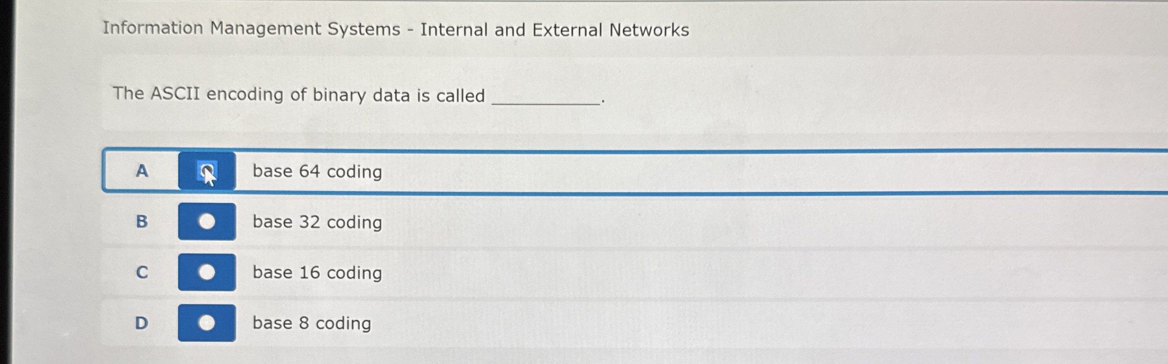 Information Management Systems - Internal and