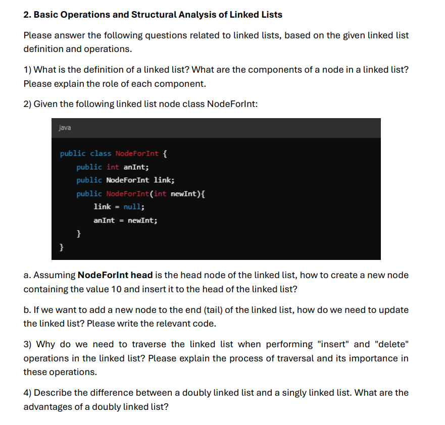 2 . Basic Operations and Structural Analysis of