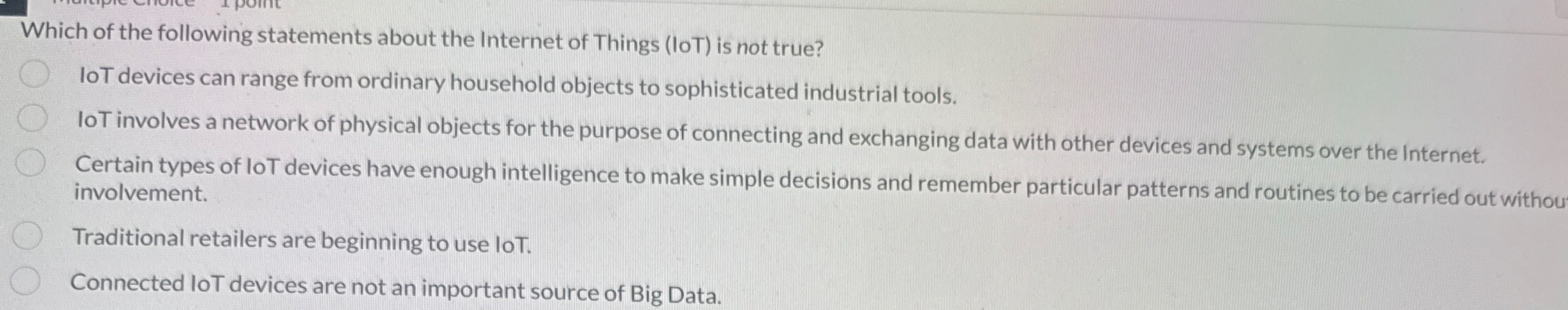 Which of the following statements about the