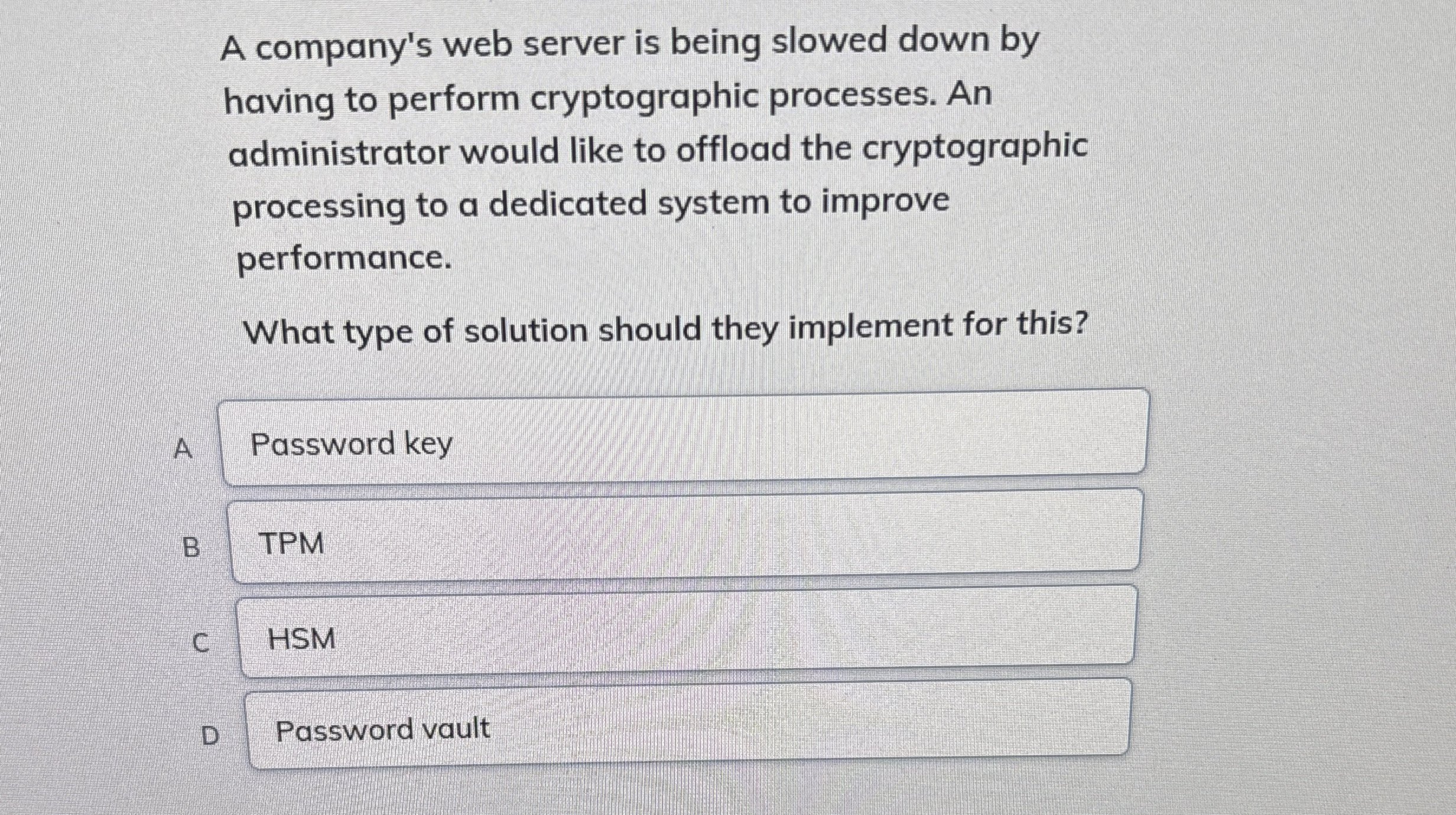 A company's web server is being slowed down by