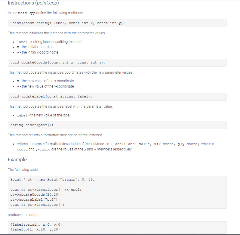 / / main . cpp #include #include "Point.h " using