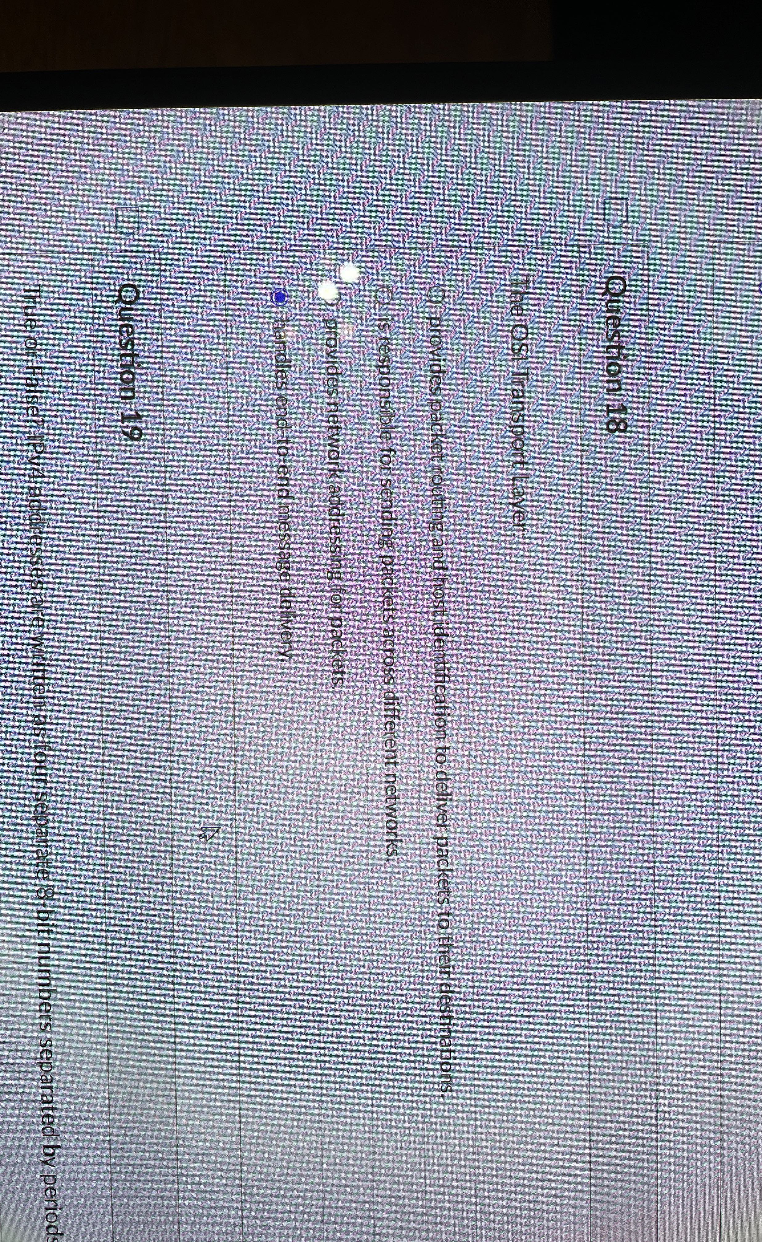 The osi transport layer: Provides packet routing
