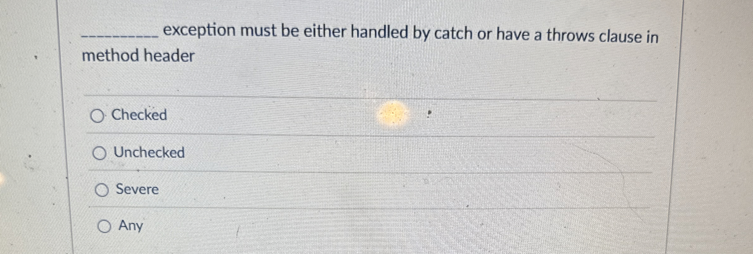 ? _ _ _ _ _ e x c e p t i o n m u s t b e e i t h