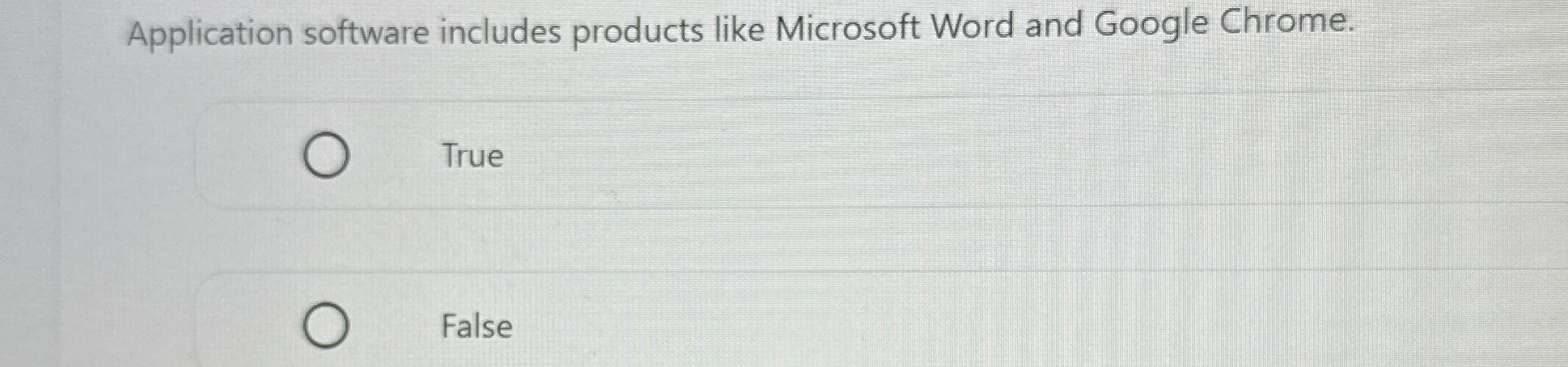 Application software includes products like