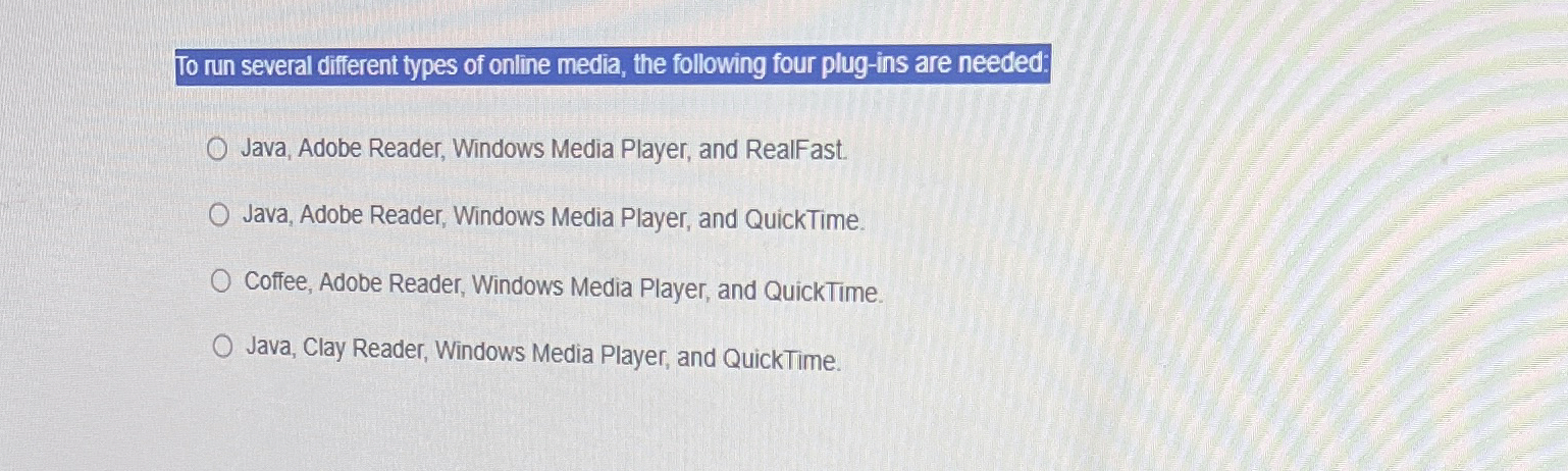 To run several different types of online media,