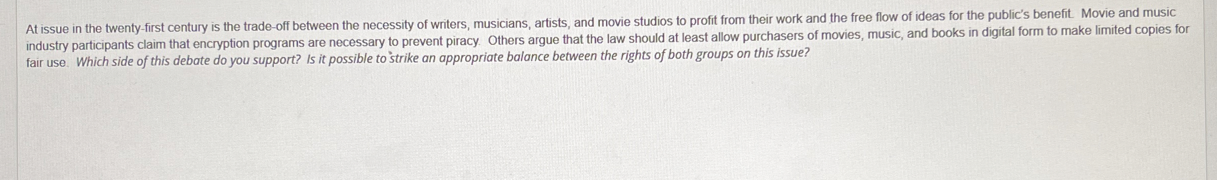 At issue in the twenty - first century is the