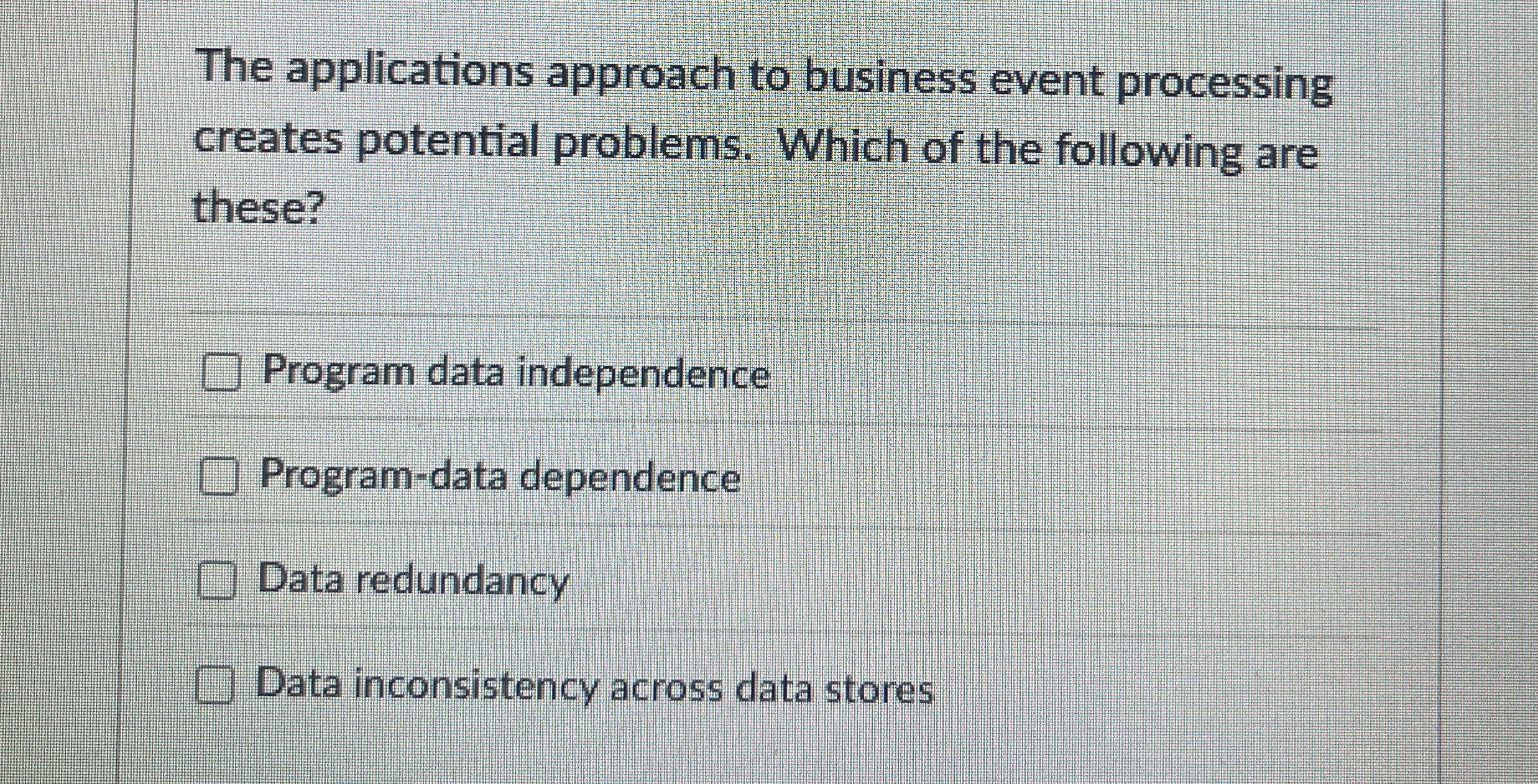 The applications approach to business event