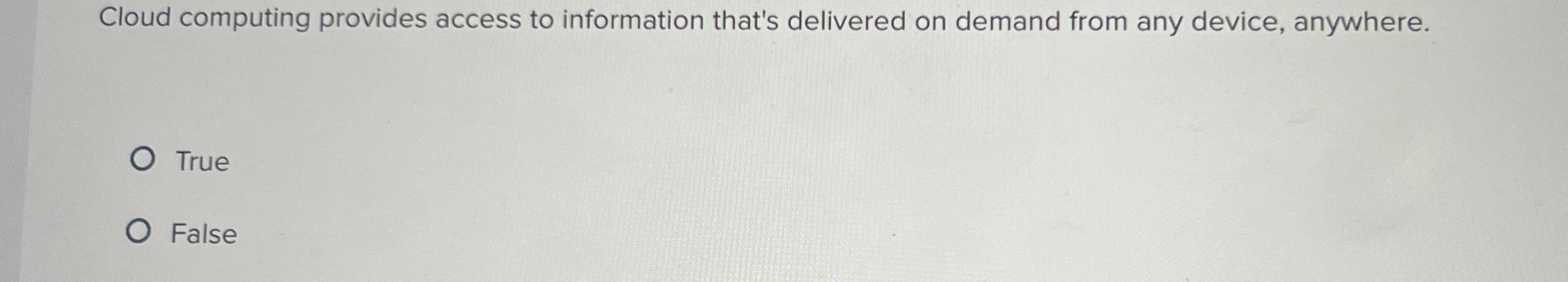 Cloud computing provides access to information