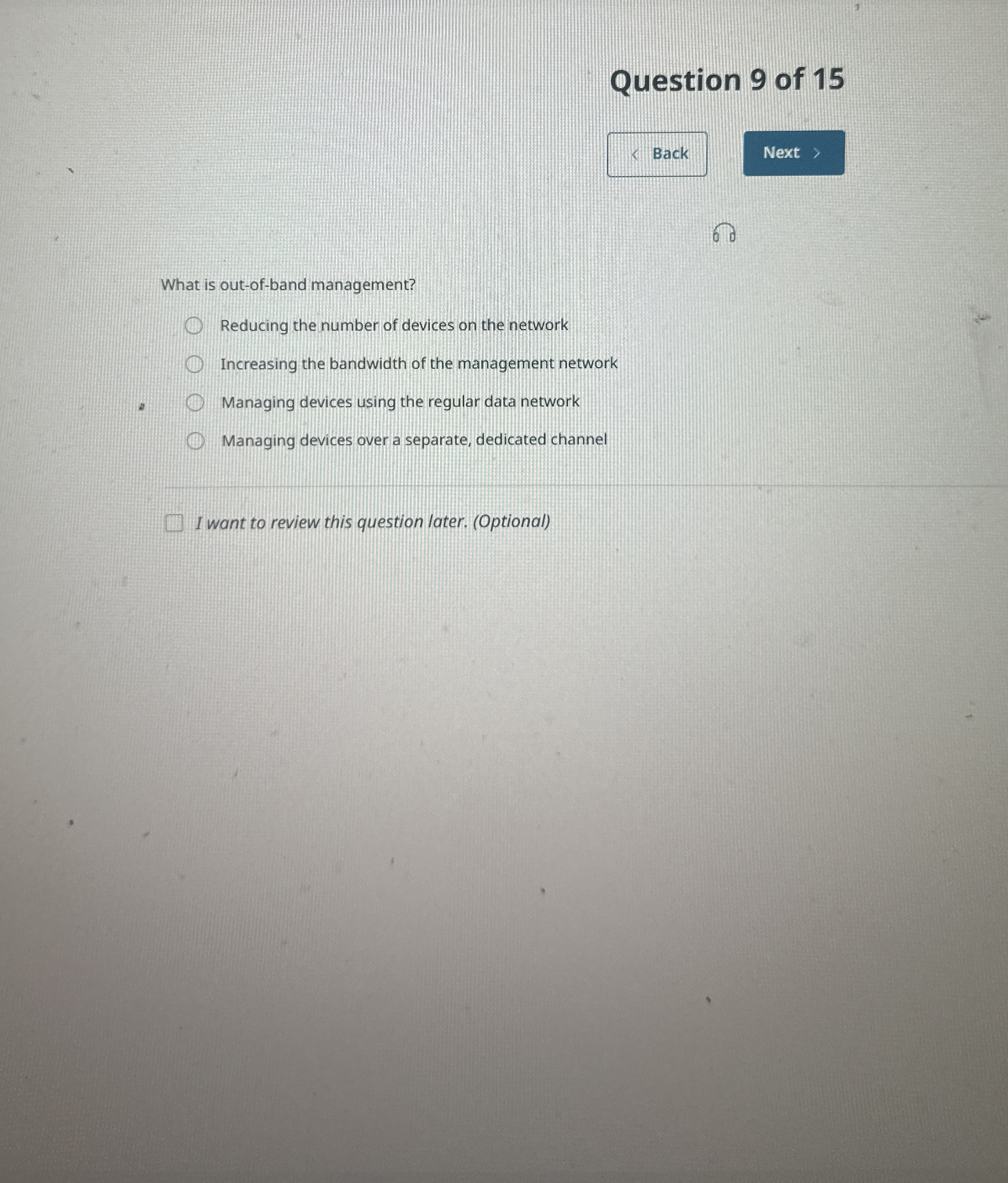 Question 9 of 1 5 9 What is out - of - band