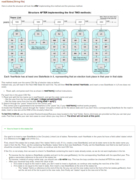 need help with setting up the readStates ( ) and