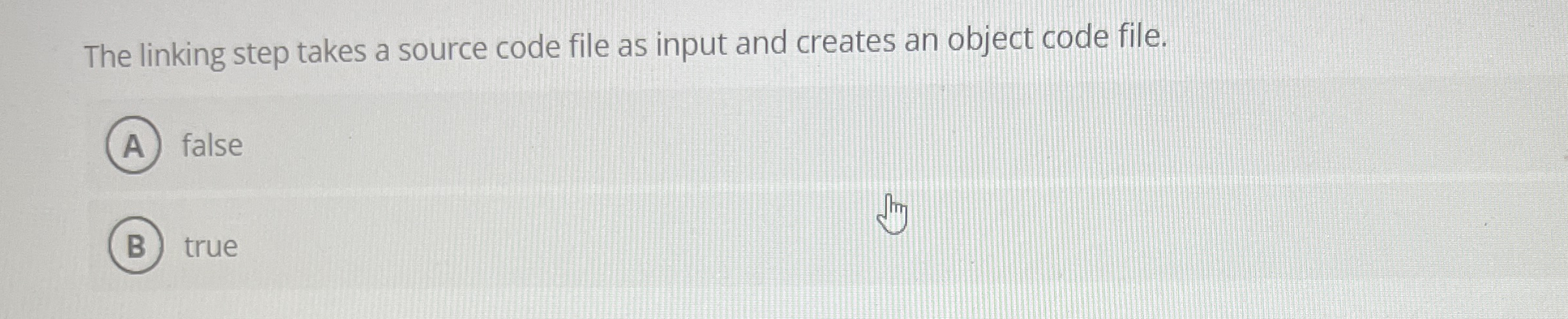 The linking step takes a source code file as