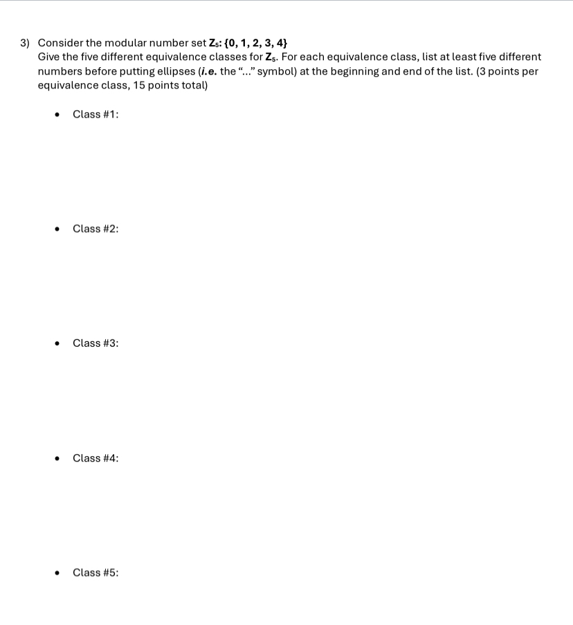 Consider the modular number set Z 5 : { 0 , 1 , 2